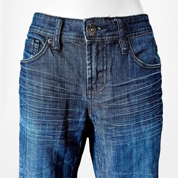 Apt. 9 Dark Wash Low Rise Slim Fit Straight Leg Denim Jeans Size 29 - Picture 5 of 7